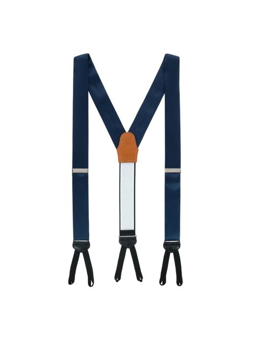 TRAFALGAR Men's Sutton Solid Color Silk Formal End Suspenders