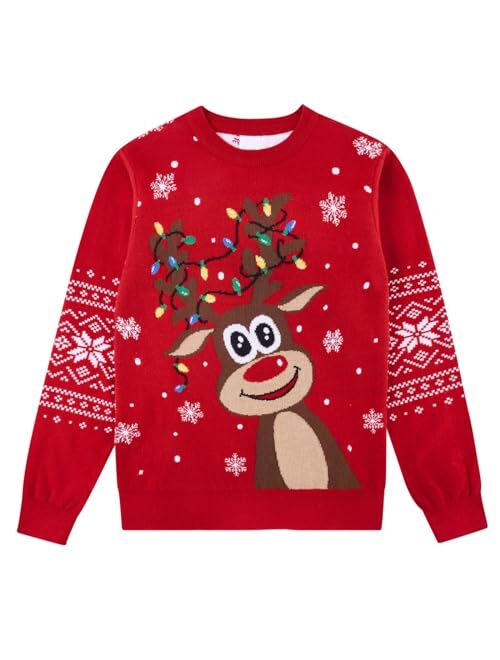 Lovefairy Kids Ugly Christmas Sweater Girls Boys Funny Novelty Pullover for Xmas Party 3-12 Years