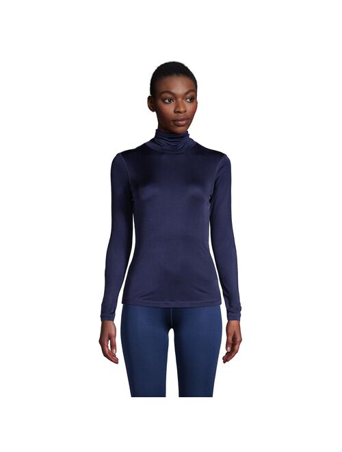 lands end Women's Lands' End Silk Interlock Turtleneck Undershirt