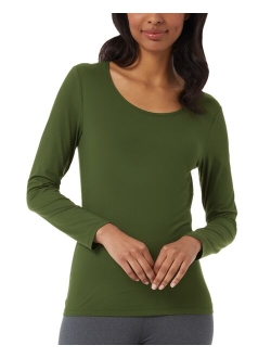 Women's Scoop-Neck Long-Sleeve Top