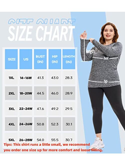 COOTRY Plus Size Thermal Shirts for Women Fleece Lined Crew Neck Tops Long Johns Base Layer Underwear