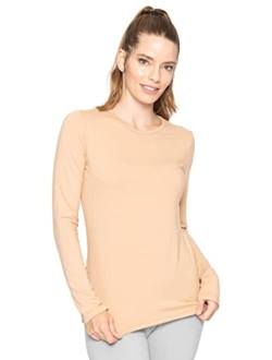 Stretch is Comfort Women's and Plus Oh So Soft 3/4 Sleeve and Long Sleeve Crew Neck Top