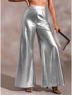 BAE High Waist Metallic Wide Leg Pants