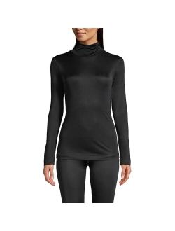 Women's Silk Interlock Thermal Long Underwear Base Layer Turtleneck Top