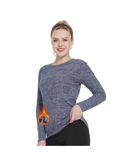 Subuteay Thermal Tops Fleece Lining Long Sleeve Thermal Shirt Womens