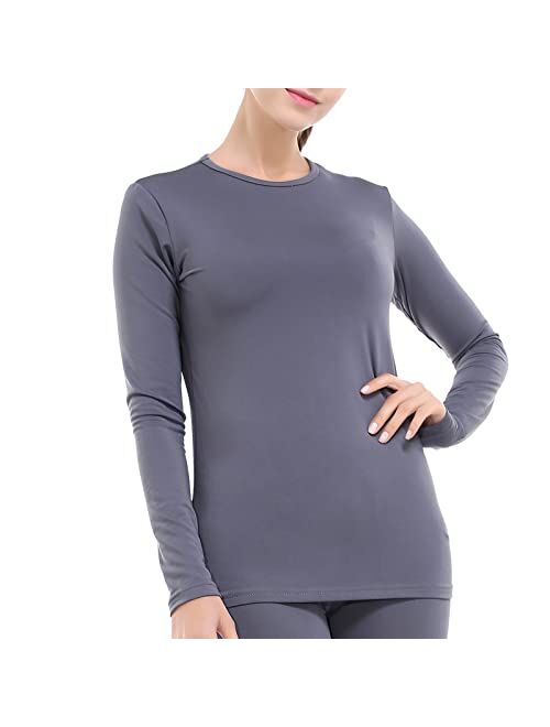 Subuteay Thermal Tops Fleece Lining Long Sleeve Thermal Shirt Womens