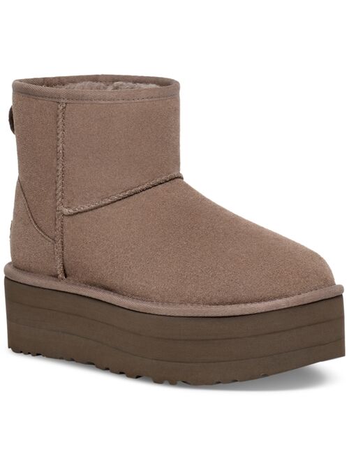 UGG Women's Classic Mini Warm-Lined Platform Booties