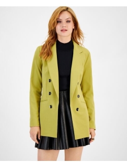 Women's Faux Double-Breasted Boyfriend Jacket, Created for Macy's