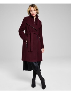 Women's Belted Wrap Coat, Regular & Petite, Created for Macy's