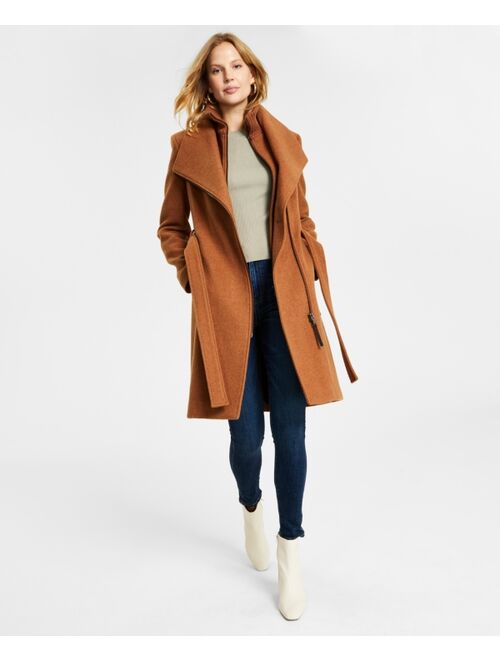 CALVIN KLEIN Women's Belted Wrap Coat, Regular & Petite, Created for Macy's