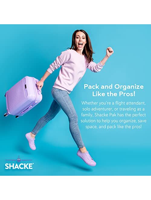 Shacke Pak - 5 Set Packing Cubes - Travel Organizers with Laundry Bag (Aqua Teal)