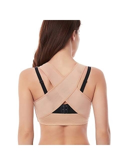 Chest Brace Up for Women Posture Corrector Back Brace Support Bra Shaper X-Strap Vest Shapewear Tops