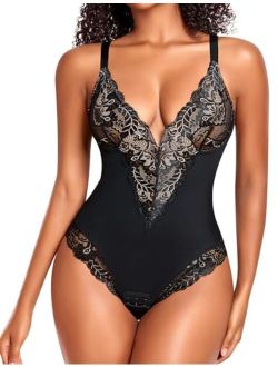 Velvet Kitten Lacey Accent Body Shaper Bodysuit