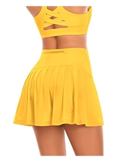 Pleated Tennis Skirts for Women High Waisted Athletic Golf Skorts with Pockets Shorts Running Workout Clothes