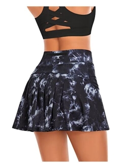 Pleated Tennis Skirts for Women High Waisted Athletic Golf Skorts with Pockets Shorts Running Workout Clothes