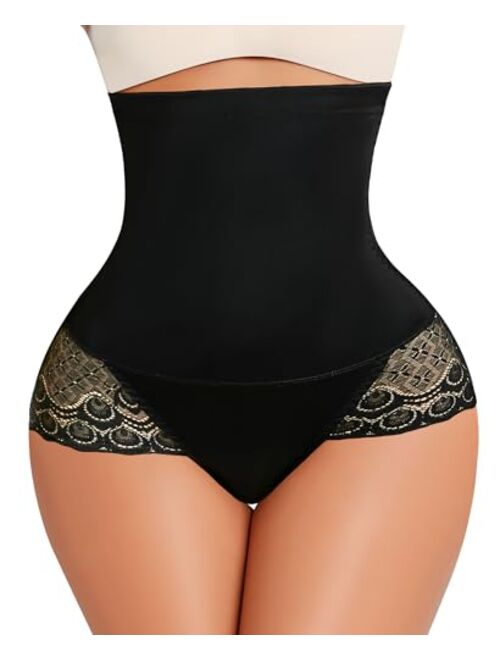 Werena Tummy Control Shapewear Panties for Women High Waisted Body Shaper Underwear Lace Slimming Girdle Shaping Briefs