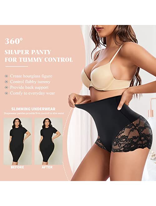 Werena Tummy Control Shapewear Panties for Women High Waisted Body Shaper Shaping Underwear Slimming Panty Girdle