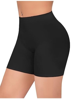 Slip Shorts for Under Dresses Women Anti Chafing Underwear Seamless Boyshorts Panties Lace Under Shorts