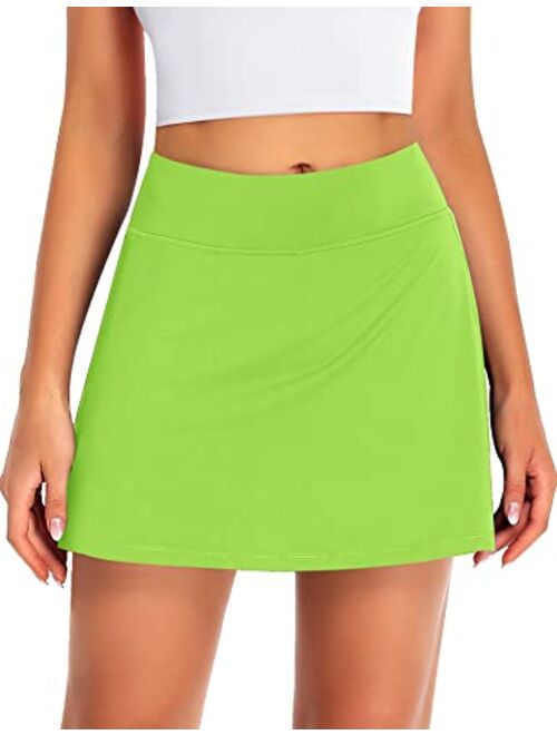 Werena Womens High Waisted Tennis Skirts Skorts with Pockets Shorts Athletic Golf Running Skirt Workout Activewear Outfits