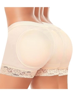 Butt Lifter Padded Underwear for Women Seamless Booty Pads Panties Butt Enhancer Lace Boyshorts Shapewear