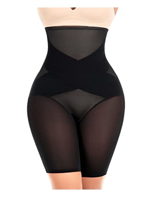 Werena Tummy Control Shapewear Shorts for Women High Waisted Body Shaper Underwear Shaping Shorts Slip Shorts Under Dresses