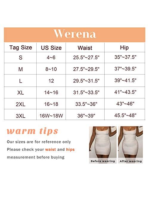 Werena Tummy Control Thong Shapewear for Women Seamless High Waist Shaping Underwear Body Shaper Panties Girdle