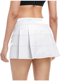 Tennis Skirt for Women with 4 Pockets Athletic Golf Skorts Skirts with Shorts Workout Running Sports