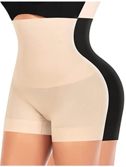 Tummy Control Shapewear Shorts for Women High Waisted Body Shaper Shaping Underwear Slip Shorts Under Dress
