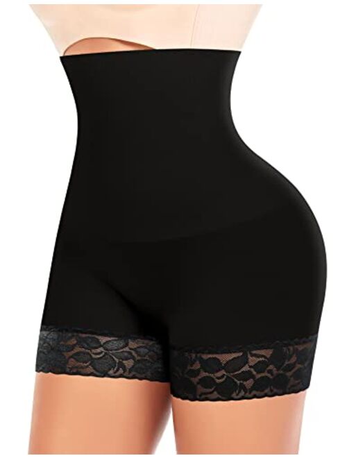 Werena Tummy Control Shapewear Shorts for Women High Waisted Body Shaper Shaping Underwear Slip Shorts Under Dress