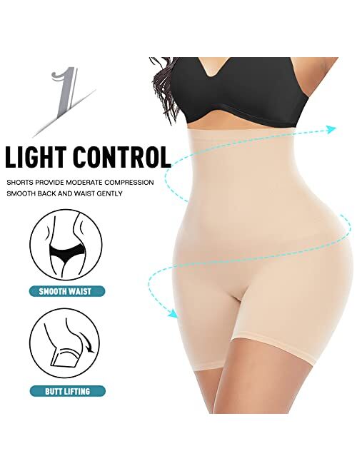 Werena Tummy Control Shapewear Shorts for Women Seamless High Waist Body Shaper Panties Shaping Underwear Under Dress