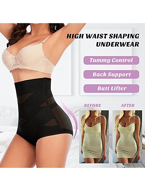 Werena Women Tummy Control Shapewear Panties Shaping Underwear High Waist Body Shaper