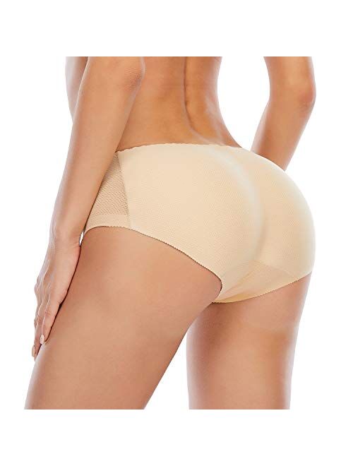 Werena Butt Lifter Panties for Women Padded Underwear Seamless Booty Pads Enhancer Shapewear Butt Lifting Panty