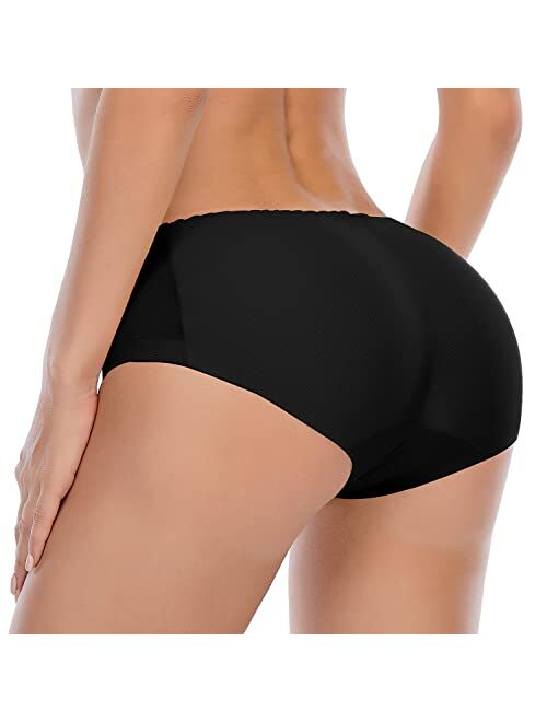 Werena Butt Lifter Panties for Women Padded Underwear Seamless Booty Pads Enhancer Shapewear Butt Lifting Panty