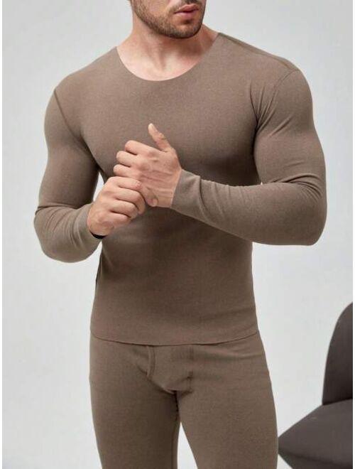 Shein Men Solid Thermal Underwear Top