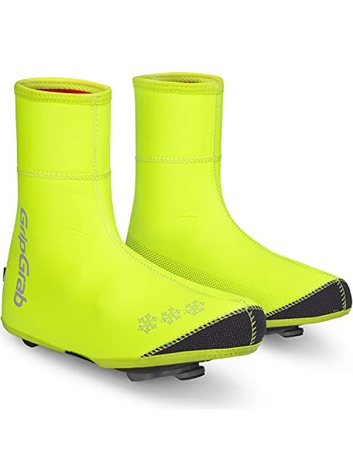 GripGrab Arctic Waterproof Deep Winter Road Cycling Shoe Covers Fleece Lined Thermal Road Cycling Overshoes Winter Warm