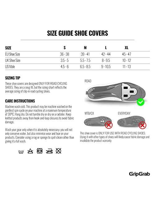 GripGrab Flandrien Waterproof Knitted Road Cycling Shoe Covers High Cut Windproof Insulating Zipperless Aero Overshoes