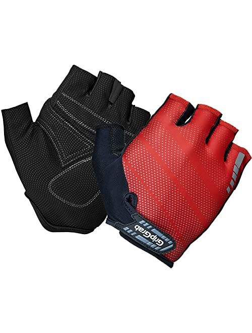 GripGrab Rouleur Entry-Level Half Finger Padded Summer Cycling Gloves Fingerless Cushioned Bicycle Mitts Pull-Off Tabs, Black S