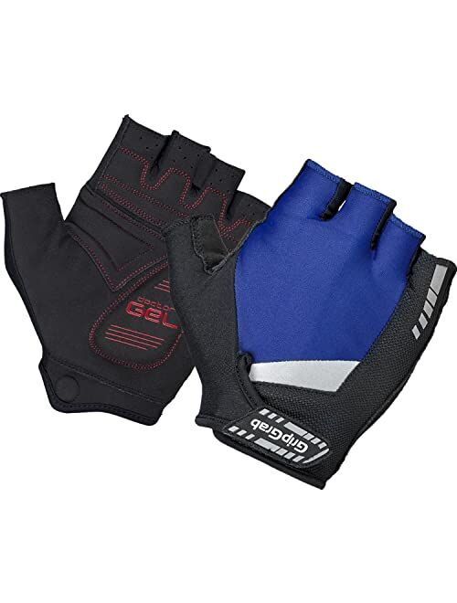 GripGrab SuperGel Padded Half Finger Road Riding Summer Cycling Gloves Bicycle Gloves Biking Gloves for Men Fingerless Cycle Mitts