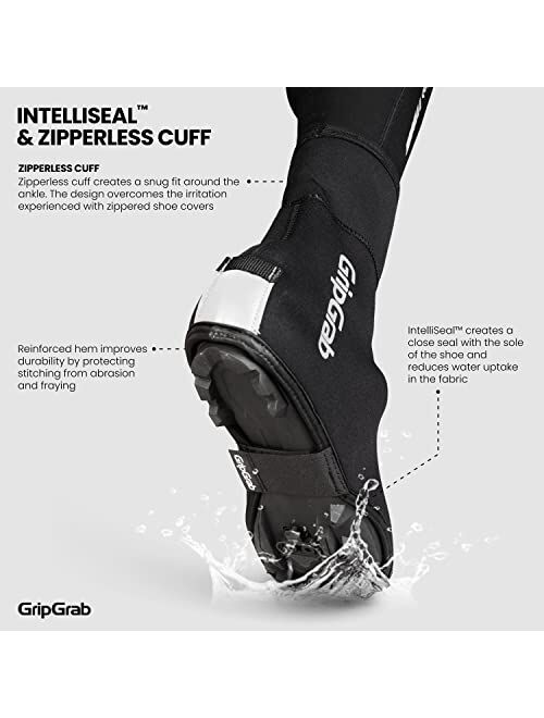 GripGrab Arctic X Waterproof Deep Winter Gravel MTB Cycling Shoe Covers Offroad Fleece Lined Cold Weather Biking Overshoes