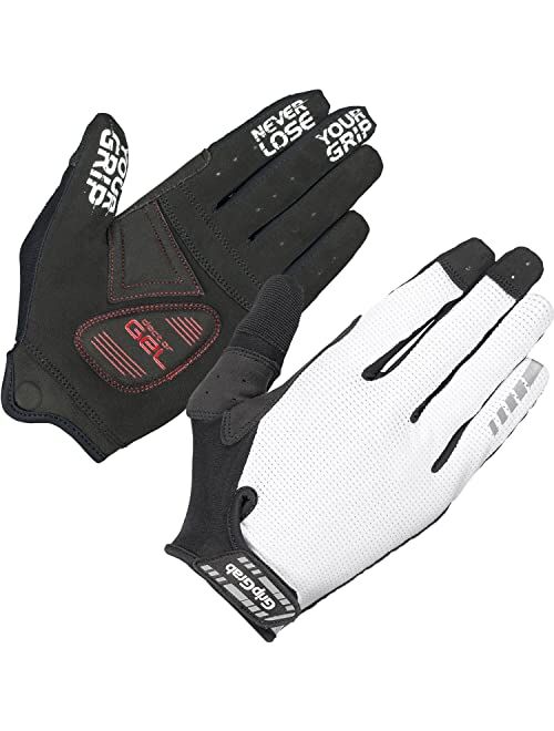 GripGrab SuperGel XC Padded Full Finger Summer Cycling Gloves Cushioned Off-Road MTB Gravel Bike Mountain Biking Gloves