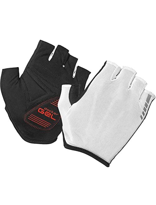 GripGrab Solara Mesh Padded Short Finger Summer Cycling Gloves Tan-Through Cushioned Sun-Permeable Indoor Cycling Glove