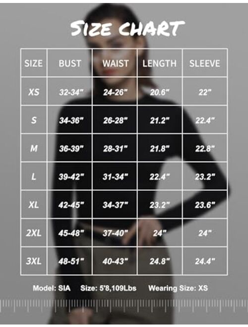 PUMIEY Women's Long Sleeve T Shirts Crew Neck Slim Fit Tops Sexy Basic Tee Smoke Cloud Pro Collection