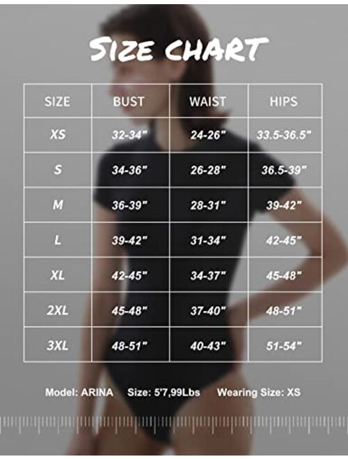 PUMIEY Women's Crew Neck Short Sleeve Bodysuit Fashion T-shirt Tops Smoke Cloud Pro Collection