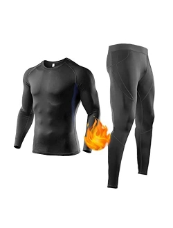 ZEALOTPOWER Thermal Underwear Set for Men-Sport Base Layer Long Johns for Male Compression Suits Winter Cold Gear