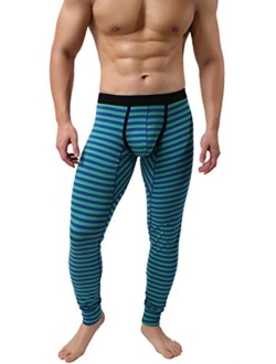 KAMUON Mens Cotton Pouch Underwear Long Johns Thermal Pants Bottoms Leggings