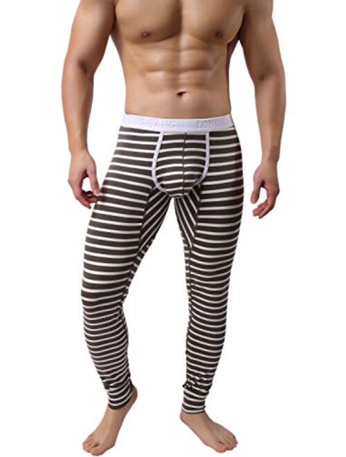 KAMUON Mens Cotton Pouch Underwear Long Johns Thermal Pants Bottoms Leggings