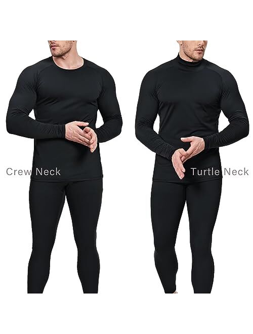 Telaleo 5 or 4 Pack Men's Thermal Compression Pants Fleece Lined Sports Tights Athletic Leggings Cold Weather Baselayer Winter Gear