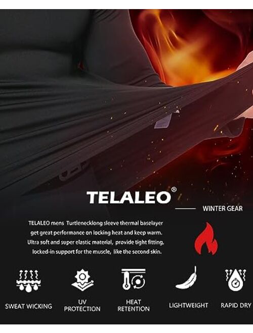 Telaleo 5 or 4 Pack Men's Thermal Compression Pants Fleece Lined Sports Tights Athletic Leggings Cold Weather Baselayer Winter Gear