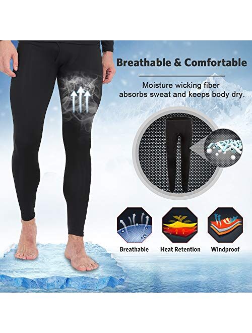 MANCYFIT Thermal Pants for Men Long Underwear Bottoms Compression Base Layer Leggings