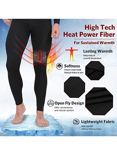 MANCYFIT Thermal Pants for Men Long Underwear Bottoms Compression Base Layer Leggings